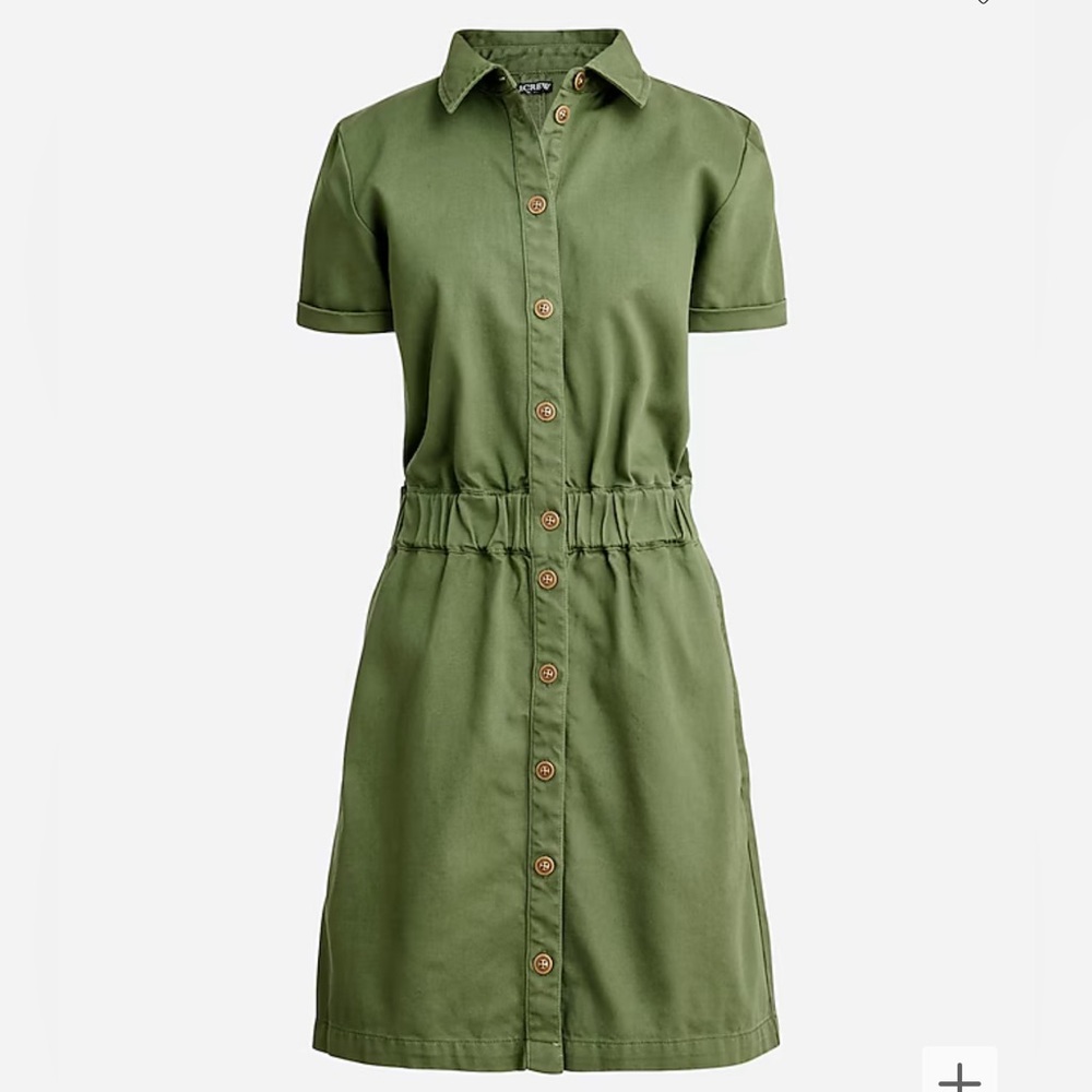NWT J. Crew Button-front chino dress